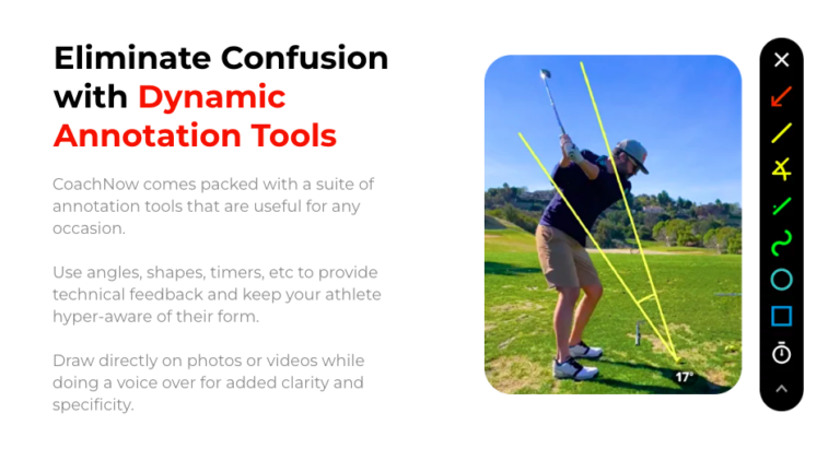 coachnow dynamic annotation tools jude read golf coach